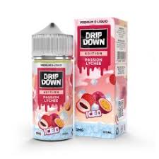 Drip Down Passion Fruit Lychee Iced E-Liquid 100ml Freebase